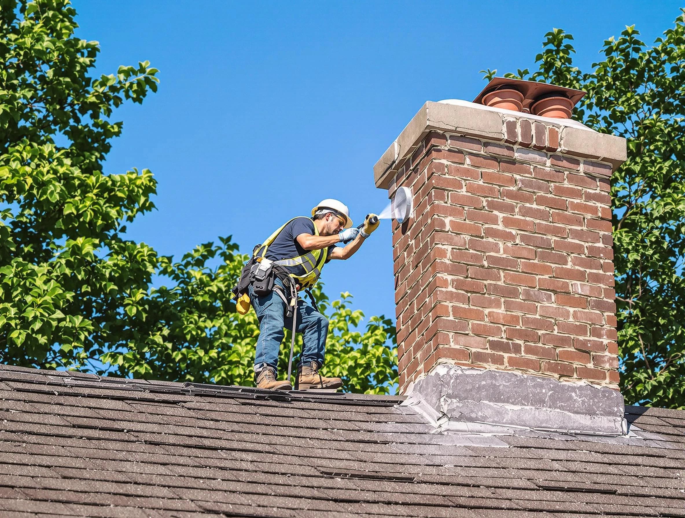 Beaver Falls Chimney Sweep performing an inspection with advanced tools in Beaver Falls, PA