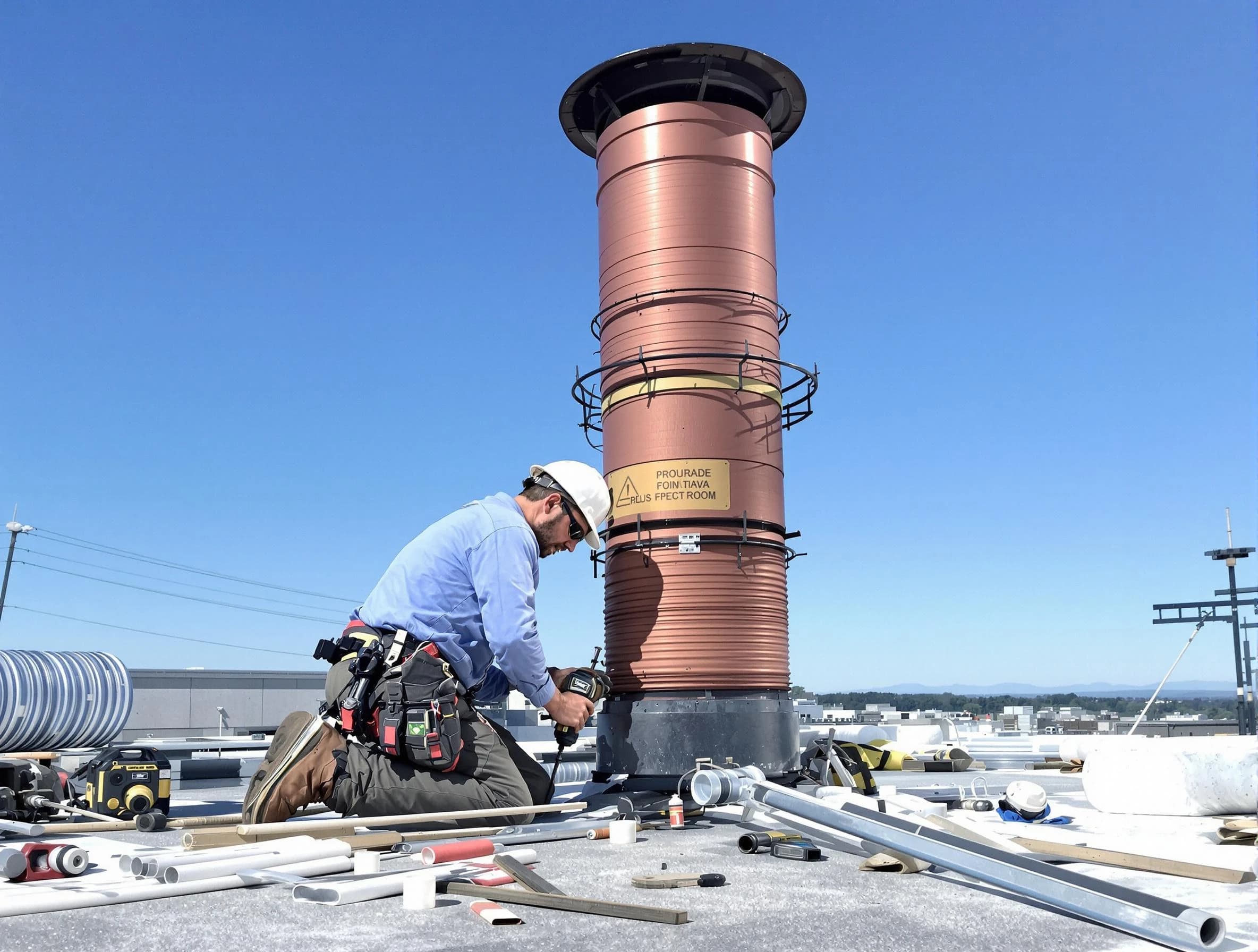 Installed chimney liner by Beaver Falls Chimney Sweep in Beaver Falls, PA