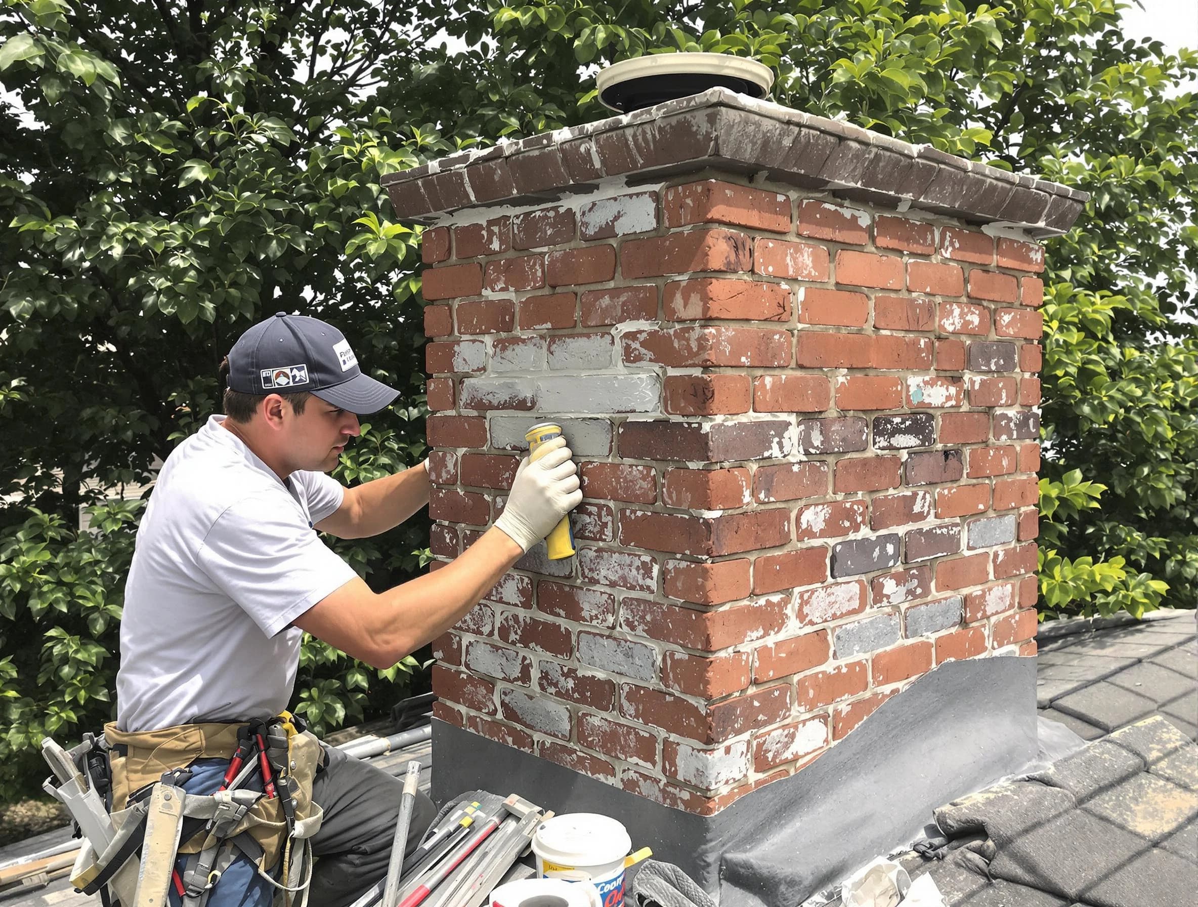 Beaver Falls Chimney Sweep restoring an aging chimney in Beaver Falls, PA