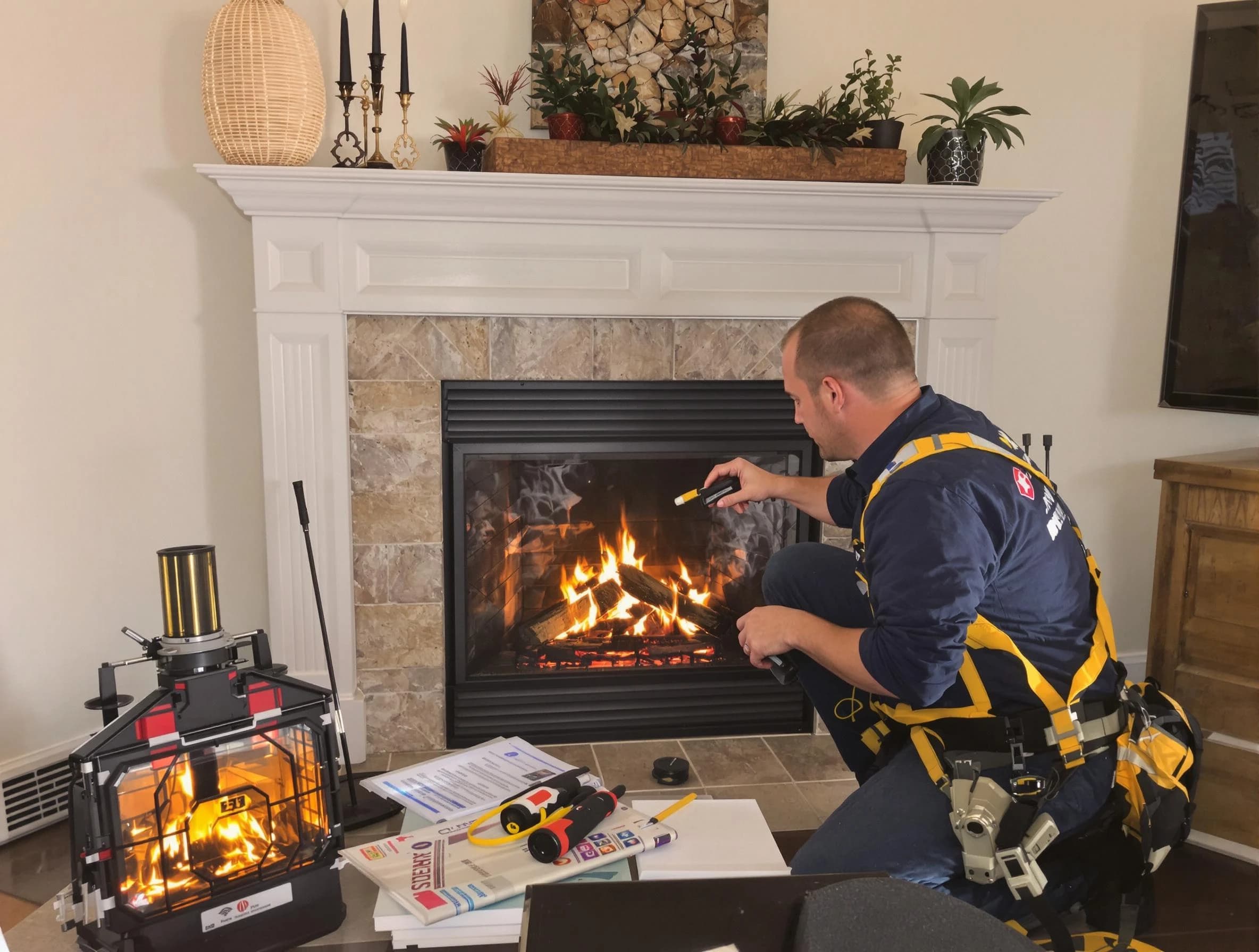 Safety-focused fireplace inspection by Beaver Falls Chimney Sweep in Beaver Falls, PA